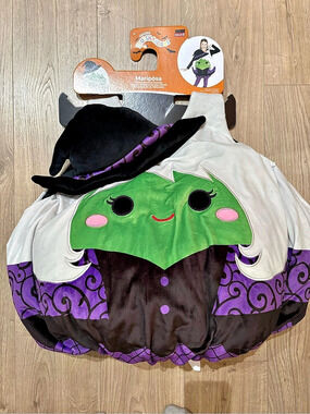 Squishmallows Mariposa the Witch Child Costume Purple & White Girls 6+
